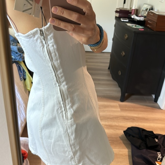 Zara denim side zip mini dress - Picture 4 of 4